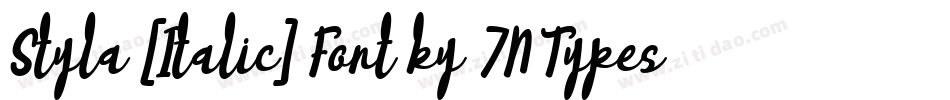 Styla [Italic] Font by 7NTypes字体转换